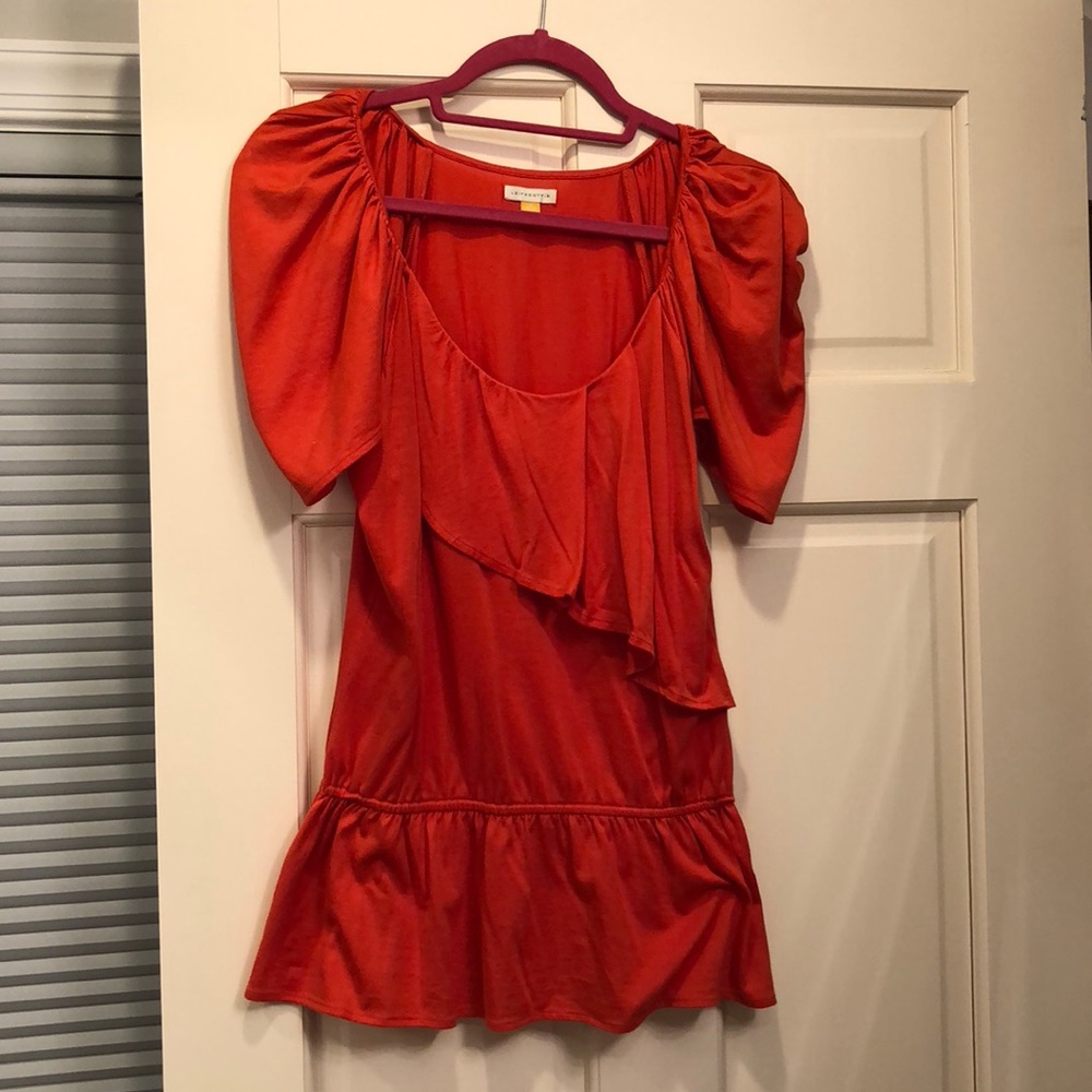 Leifsdottir orange cotton top